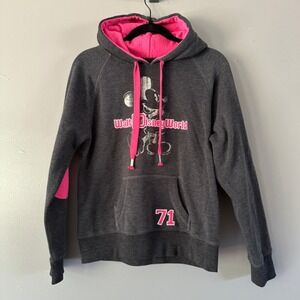 Disney Parks Disneyworld Mickey Mouse‎ Grey and Pink Pullover Hoodie
